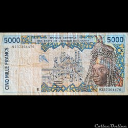 SENEGAL - P 713K A - 5000 FRANCS - 1992