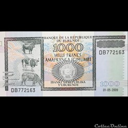 BURUNDI - P 39 E - 1000 FRANCS 2009