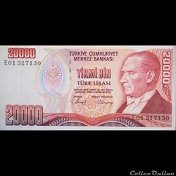 TURQUIE - P 201 - 20.000 LIRA - 1988