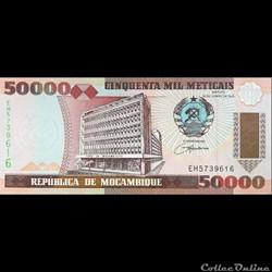 MOZAMBIQUE - P 138 - 50000 METICAIS - 1993
