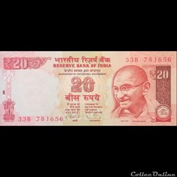 INDE - P 103 A - 20 RUPEES - 2012