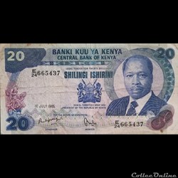 KENYA - P 21 D - 20 SHILLINGS - 1985