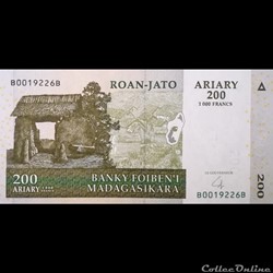 MADAGASCAR - P 87 B - 200 ARIARY - 2004