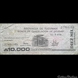 ARGENTINE - P S 2718 - 10.000 AUSTRALES - 1991