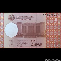 TADJIKISTAN - P 10 - 1 DIRAM - 1999
