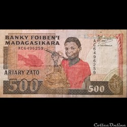 MADAGASCAR - P 71 A - 500 FRANCS - 1988/93