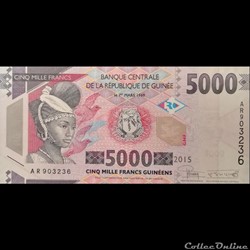 GUINEE - P 49 - 5000 FRANCS - 2015