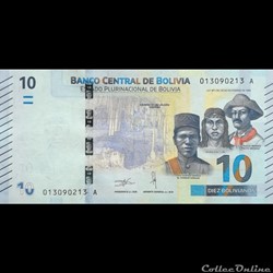 BOLIVIE - P 248 - 10 BOLIVIANOS - 2018
