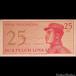 INDONESIE - P 93 - 25 SEN - 1964