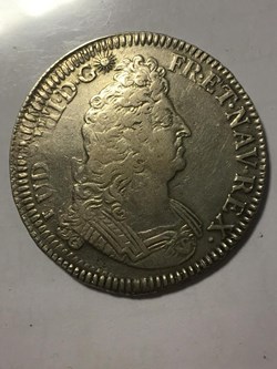 Ecu Louis XIV dit Aux Insignes 1701 P DIJON Réf