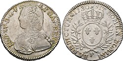 Demi écu aux branches d'Olivier 1730 P DIJON
