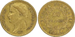 20 FRANCS OR NAPOLÉON IER 1813 L BAYONNE NGC AU55