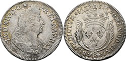 écu aux palmes Louis XIV 1695 P réformation