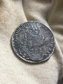 Quart écu dit Au Soleil Louis XIV 1710 P DIJON