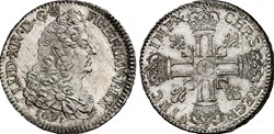 Ecu Louis XIV aux 8L 1691 P DIJON FLAN NEUF