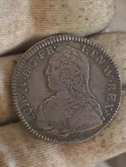 Demi Ecu Louis XV dit aux branches d'olivier 1729 P DIJON