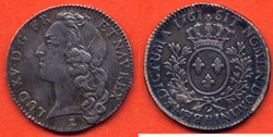 Demi écu Louis XV au bandeau 1761/51 P DIJON