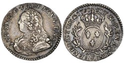 1/10 d'écu d'argent aux branches d'olivier 1731 P DIJON