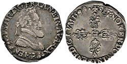 Demi - franc Henri IV 1599 P DIJON