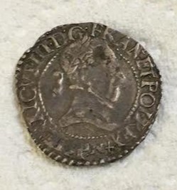 Quart de Franc d'argent Henri III 1587 P DIJON