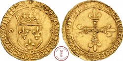 écu d'or Louis XII DIJON Type avec trois annelets
