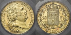 20 francs Or 1820 Q PERPIGNAN PCGS MS63