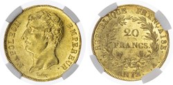 20 FRANCS OR AN 12 A PARIS Type " Empereur " NGC MS61 The Provence Collection