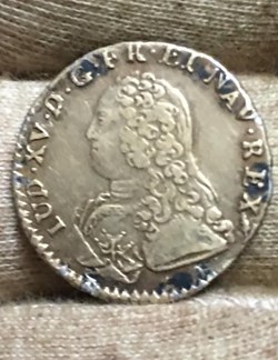 1/10 Dixième d'écu d'argent LOuis XV dit aux branches d'olivier 1726 P DIJON