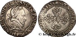 Franc d'argent Henri III 1578/7 dit au col plat Dijon