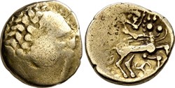 Quart de statère d'or Eduens