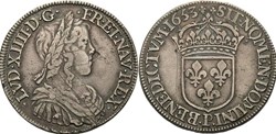 Demi écu Louis XIV 1653 P DIJON