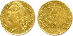 Louis d'or Louis XV Au Bandeau 1749/7 P DIJON