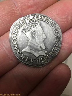 Teston Henri II au nom de François II 1560 P DIJON