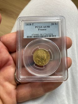 20 Francs or 1818 T NANTES PCGS AU58