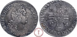 Ecu d'argent Louis XIV 1704 P DIJON dit aux 8L réformation