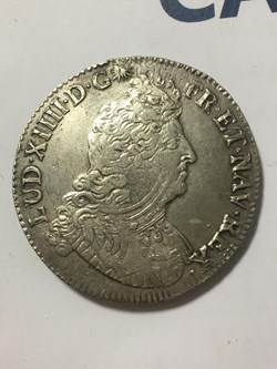 Ecu Aux Insignes Louis XIV 1702 P DIJON réf
