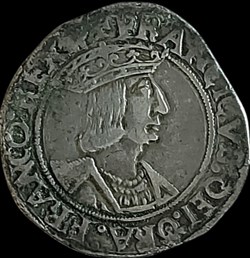 Teston François Ier 13 ème type légende revers fauté