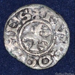 ANJOU - COMTÉ D'ANJOU - GEOFFROY III LE BARBU Denier