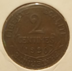 2 centimes Dupuis 1920