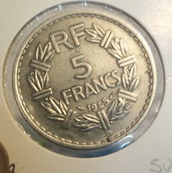 5 francs lavrillier alu 1945B