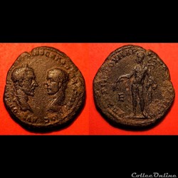 Macrin et Diaduménien / Marcianopolis, Mésie Inférieure / Hermès / Rare et non répertoriée