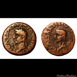 Tibère et Caligula César / Carthago Nova, Terraconensis en Espagne / Rare