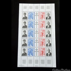 Bloc feuillet de " DE GAULLE " en francs Français