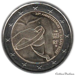 France - 2017 : 25e anniversaire du ruban rose