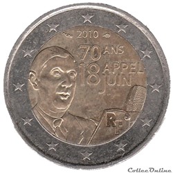 France - 2010 : 70e anniversaire de l'appel du 18 Juin