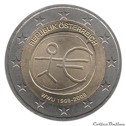 Autriche - 2009 : 10e anniversaire de l'Union économique et monétaire
