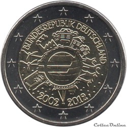 Allemagne - 2012 : 10e anniversaire de l'introduction des billets et des pièces en euro