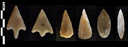 Série d'armatures ou pointes de flèches