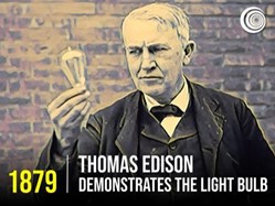 Dec 31, 1879 - Thomas Edison demonstrates the light bulb - Ever.li
