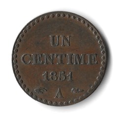 Un centime "Dupré, 2e République" 1851 A
